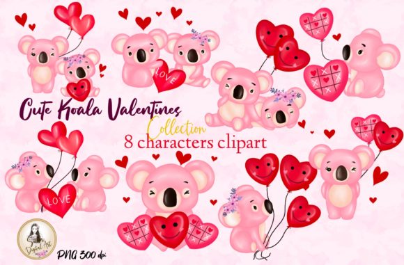 Download Cute Love Koala Valentines Clipart - Cute Collection
