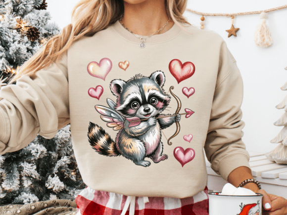Download Cupid Raccoon PNG, Valentines Day Design - Design Collection