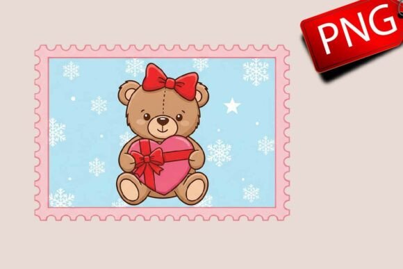 Download Christmas Postage Stamps PNG, Cute Retro - Cute Collection