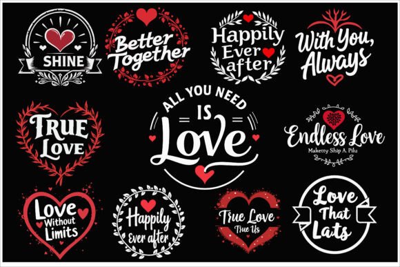 Download Valentine's Day T-Shirt Design Bundle - Design Collection