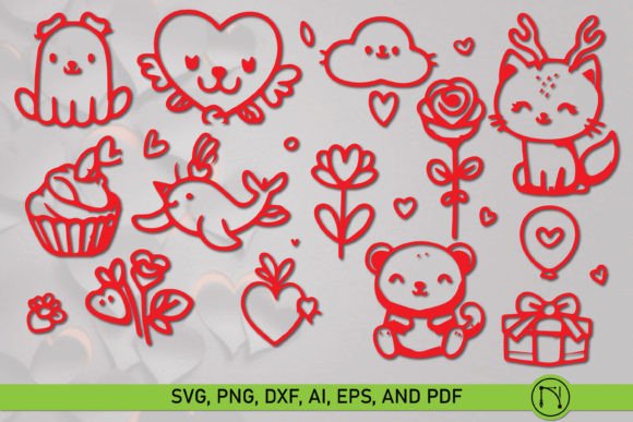 Download Cricut Valentine Animal SVG Bundle - Cricut valentine Collection