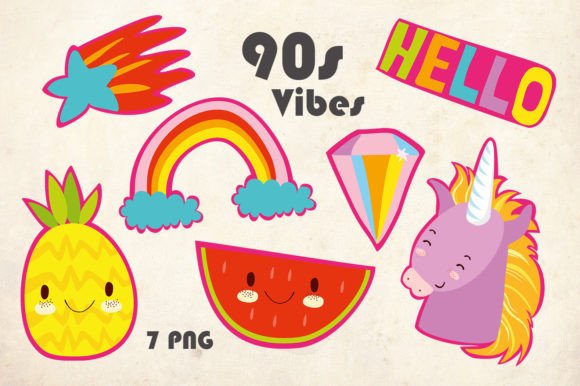 Download Cute Retro. Summer Clipart. - Cute Collection