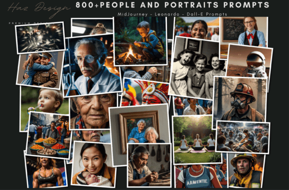 Download 800+ MidJourney Prompts People Portraits - Premium Resources