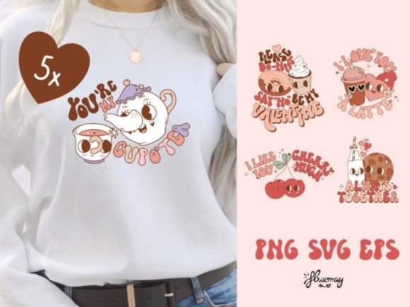 Download Cute Retro Valentine Food Sublimation - Cute Collection