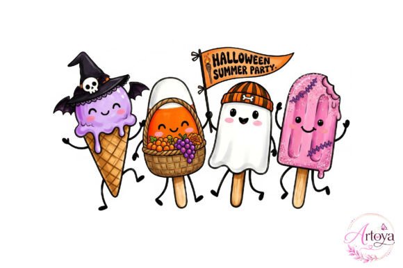 Download Cute Ghost Popsicle Clipart - Cute Collection