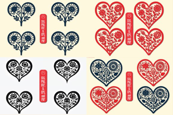 Download Cricut Valentine Floral Heart SVG Bundle - Cricut valentine Collection