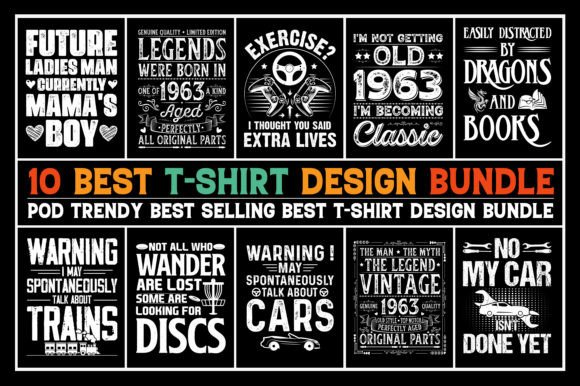 Download Vintage Typography T-Shirt Design Bundle - Design Collection