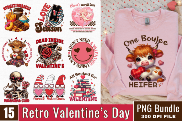Download Retro Valentine’s Day Sublimation Design - Design Collection