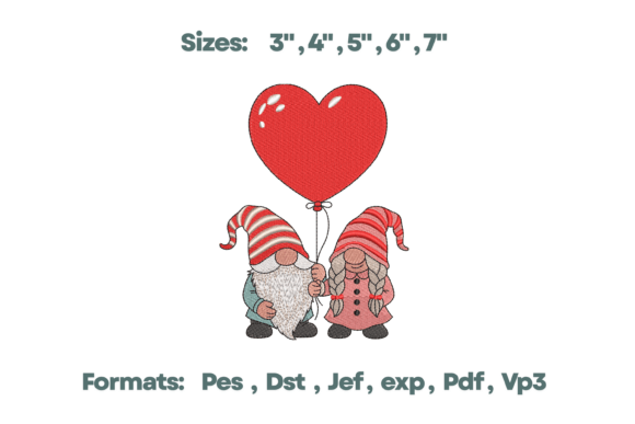 Download Valentine Gnome Couple Heart Art Design - Design Collection