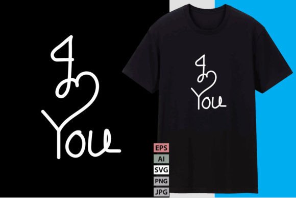 Download I Love You Creative Typography Design - Design Collection