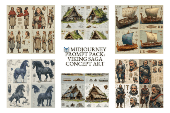 Download Midjourney Prompt Pack: Viking Saga Art - Premium Resources
