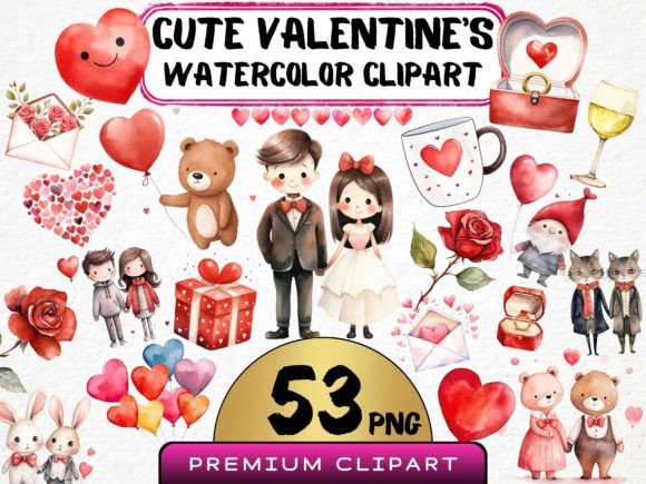 Download Cute Valentine's Clipart Bundle - Cute Collection