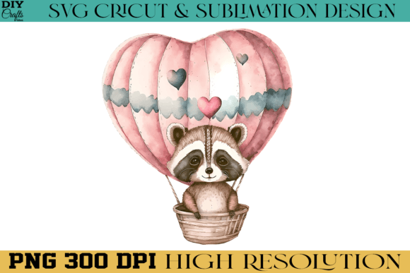 Download Raccoon Cute Valentine PNG Watercolor - Cute Collection