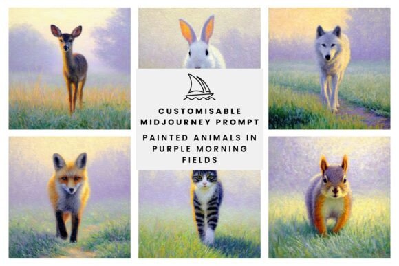 Download Painted Animals in Lavender Fields - Premium Resources