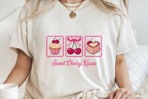 Download Sweet Cherry Kisses Valentine Design PNG - Design Collection