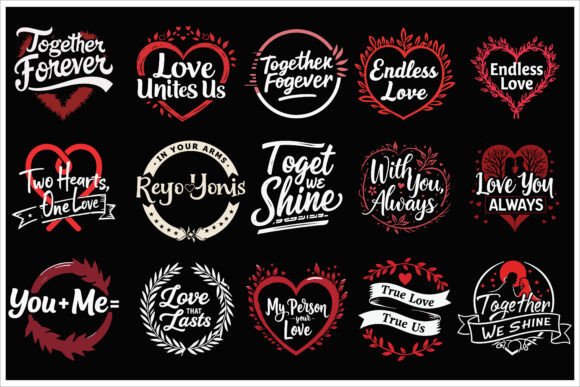 Download Valentine's Day T-Shirt Design Bundle - Design Collection