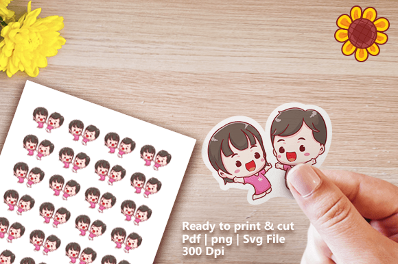Download Cute Frog in Love Instant Print and Cut - Cute Collection