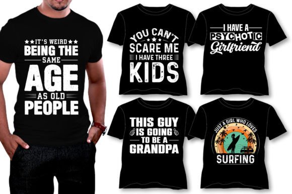 Download Vintage Typography T-Shirt Design Bundle - Design Collection