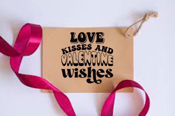 Download Retro Valentine Crafts Design, Love Kiss - Design Collection
