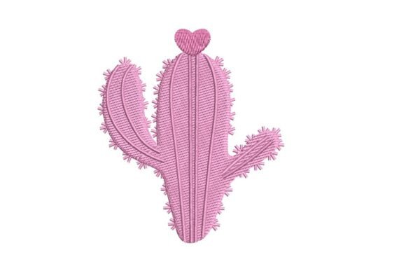 Download Cute Pink Cactus with Heart Topper - Cute Collection