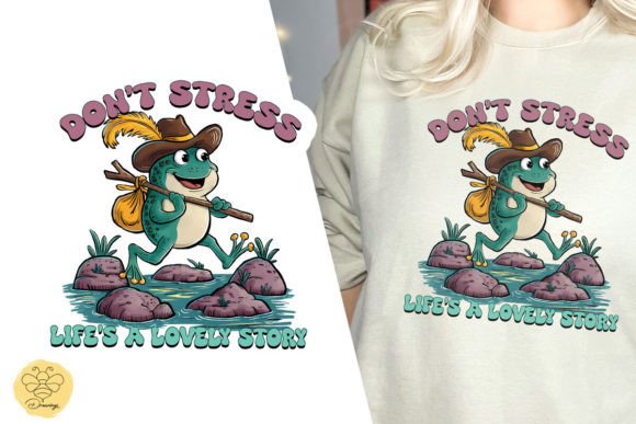 Download Don't Stress Cute Frog PNG - Cute Collection