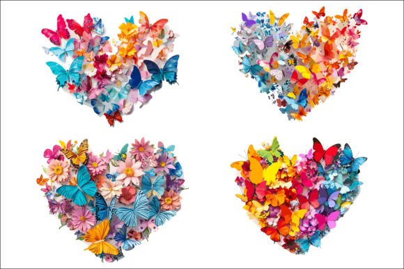Download Romantic Butterfly Heart Design. - Design Collection