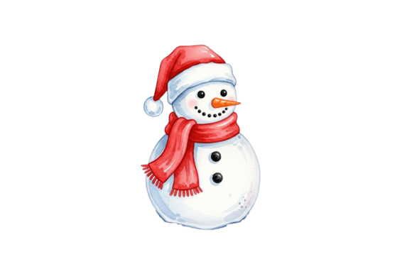 Download Cute Watercolor Snowman Holiday Art - Cute Collection
