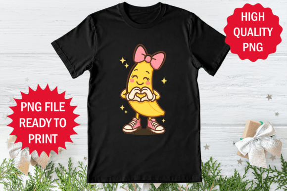 Download Cute Banana Lovers Show Love Design Art - Cute Collection