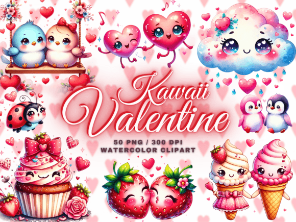 Download Cute Valentine Clipart - Kawaii Clipart - Cute Collection