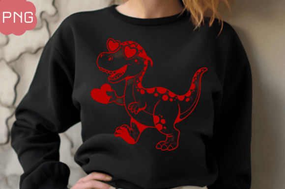 Download Cute Valentine Dinosaur Sweatshirt Png - Cute Collection