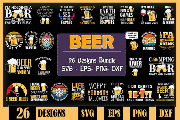 Download BEER Bundle SVG 26 Designs - Design Collection
